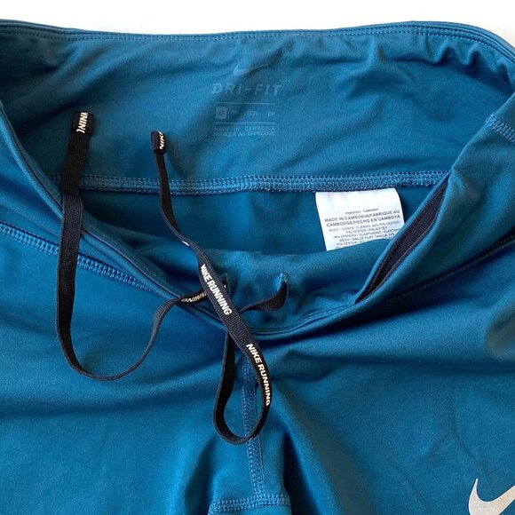 Nike Power Epic Lux Dri-FIT Capri Running Leggings Womens XS Teal Cropped Pocket - Picture 4 of 14